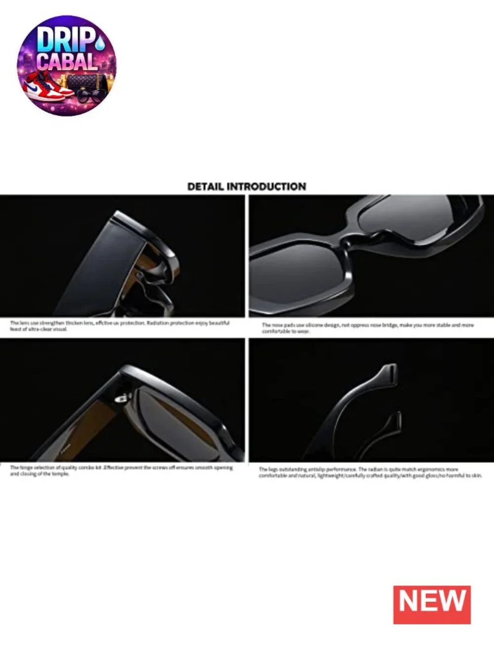 Oversized Square Retro Sunglasses for Women, 100% UV Protection, Trendy Luxury
